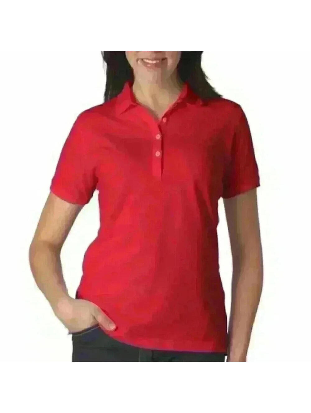 Red Polo Shirt Womens Small Outer Banks Short Sleeves Golf Shirt NEW WITH TAG